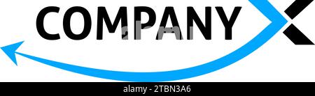 Anfangsbuchstabe X mit Pfeil-Logo-Vorlage Stock Vektor