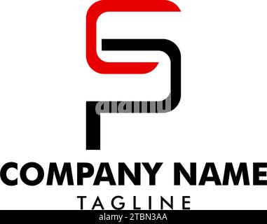 Original Letter SP-Logo-Vorlage Stock Vektor