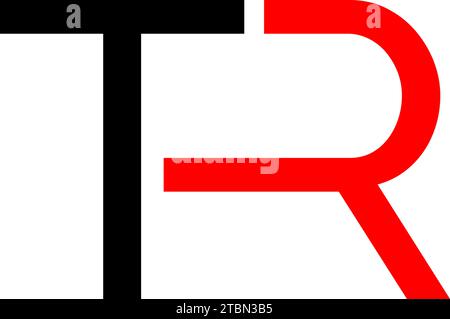TR Letter Logo Design Template Vektor Stock Vektor