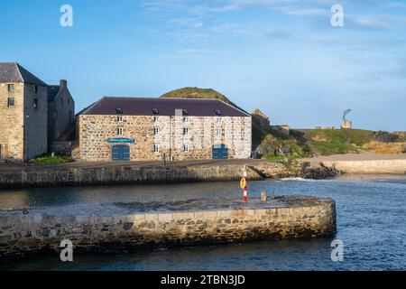 Hafen von Portsoy im november. Aberdeenshire, Schottland Stockfoto