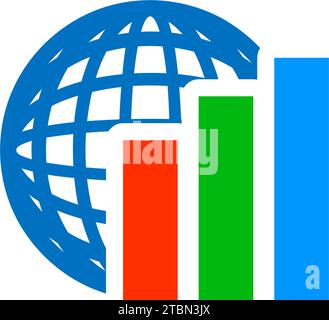 Logodesigns für globales Marketing Stock Vektor