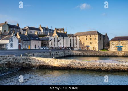 Hafen von Portsoy im november. Aberdeenshire, Schottland Stockfoto