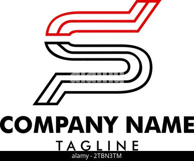 Original Letter SP-Logo-Vorlage Stock Vektor