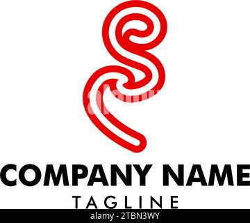 Original Letter SP-Logo-Vorlage Stock Vektor
