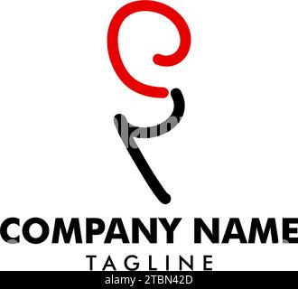 Original Letter SP-Logo-Vorlage Stock Vektor