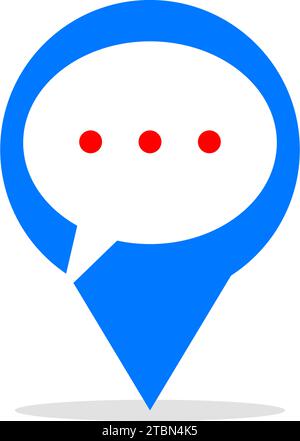 Designelement Für Chat-Pin-Logo Stock Vektor