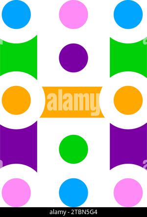 Design-Element mit digitalem Punktbuchstaben H Icon Stock Vektor