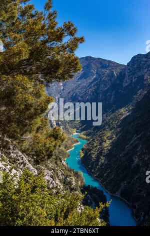 ALPES-DE-HAUTE-PROVENCE, 04, REGIONALER NATURPARK VON VERDON, SCHLUCHTEN VON VERDON Stockfoto