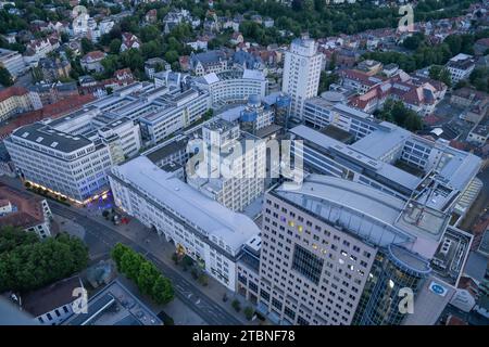 Gebäudekomplex, Ernst-Abbe-Platz, Leutragraben, Friedrich-Schiller-Universität Jena-Campus, Jena, Thüringen, Deutschland Stockfoto