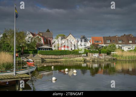Bucht der Schlei, historische Fischersiedlung Holm, Schleswig-Holstein, Deutschland Stockfoto