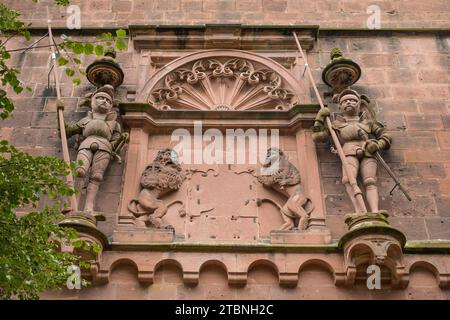 Detail, Torbau, Schloss Heidelberg, Baden-Württemberg, Deutschland Stockfoto