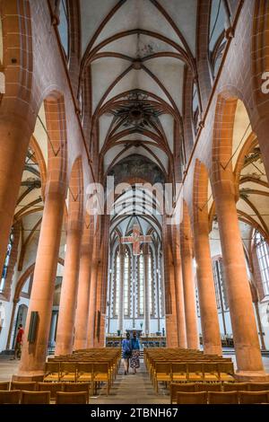 Hauptschiff, Heiliggeistkirche, Heidelberg, Baden-Württemberg, Deutschland Stockfoto