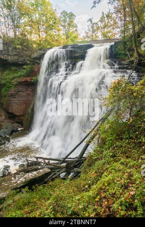 Die Buttermilk Falls im Cuyahoga Valley National Park in Ohio Stockfoto