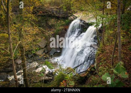 Die Buttermilk Falls im Cuyahoga Valley National Park in Ohio Stockfoto