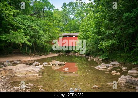 Die Everett Covered Bridge im Cuyahoga Valley National Park in Ohio Stockfoto