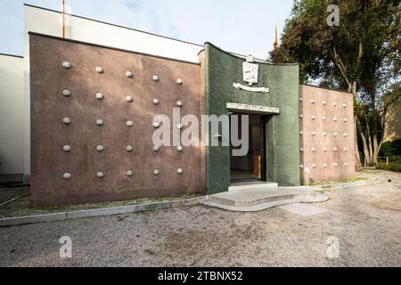 Venedig, Italien. November 2023. Ein allgemeiner Blick auf den belgischen Pavillon bei der 18. Internationalen Architekturausstellung Venedig Biennale in Giardini in Venedig, Italien. Quelle: SOPA Images Limited/Alamy Live News Stockfoto