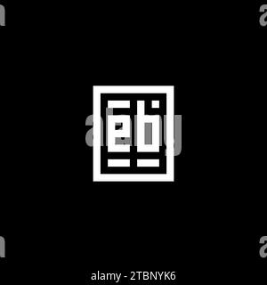 EB Initial Logo mit rechteckigen Design-Ideen Stock Vektor