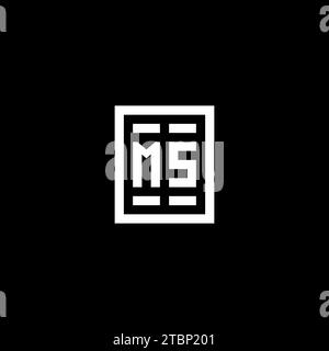 Ms Initial-Logo mit rechteckigen Design-Ideen Stock Vektor