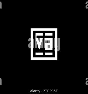 VA Initial Logo mit quadratischen, rechteckigen Design-Ideen Stock Vektor