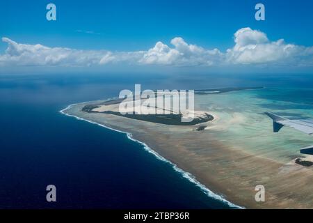 Panoramablick auf die Cocos (Keeling) Islands im Indischen Ozean, Australien Stockfoto