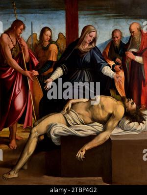 Pieta von Andrea Sabatini 16. Jahrhundert, Kathedrale, Salerno, Kunstmuseum, Italien, Italienisch, Pietà, ( Jungfrau Maria, Wiege den Leichnam Jesu, Klagelei Christi Trauer, Jungfrau Maria allein, tot Christus, ) Stockfoto