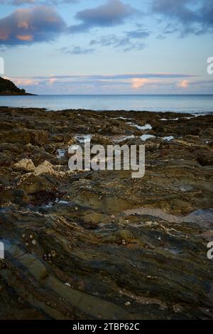 Die Felsenbecken am Castle Beach, Falmouth Stockfoto