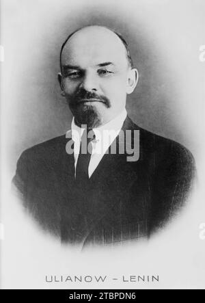 Sowjetischer Führer Wladmir Lenin. Zwischen 1915 Und 1920. Vom Bain News Service. Stockfoto