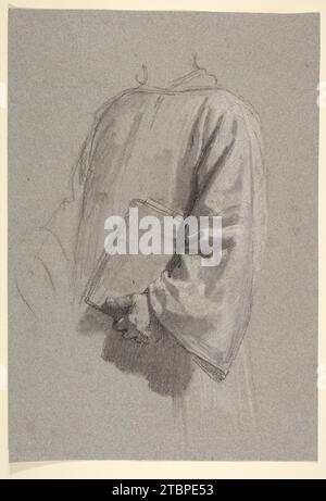 Vorhangstudie für einen Kleriker (Unterregister; Studie für Wandmalereien in der Kapelle Saint Remi, Sainte-Clotilde, Paris, 1858) 1989 von Isidore Pils Stockfoto