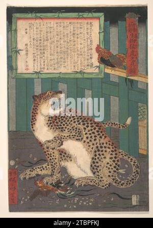 Noch nie gesehen: True Picture of a Live Wild Tiger (Konjaku miken, Ikimono moko no shinzu) 2007 von Kawanabe Kyosai Stockfoto