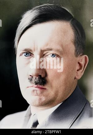 Ein Porträt von Adolf Hitler (1889–1945), dem Nazi-Führer und deutschen Diktator. 1930er Jahre Stockfoto