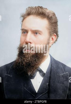 Wilhelm Rontgen. Vom Bain News Service. Ca. 1890-1900. Stockfoto