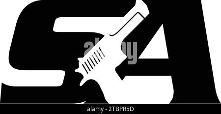 Vector SA GUN Logo Stock Vektor