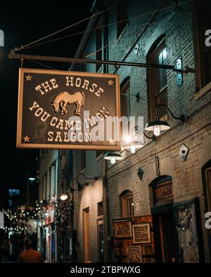 Das Pferd, das du in den Saloon kamst, in Fells Point, Baltimore, Maryland Stockfoto