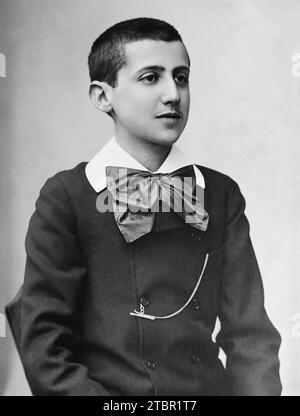 Marcel Proust (15 Jahre) fotografiert am 24. März 1887 von Paul Nadar. Stockfoto