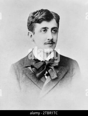 Marcel Proust (1871-1922) als junger Mann. Kopf- und Schulterfoto, als Proust 20 Jahre alt war. Um 1891. Stockfoto