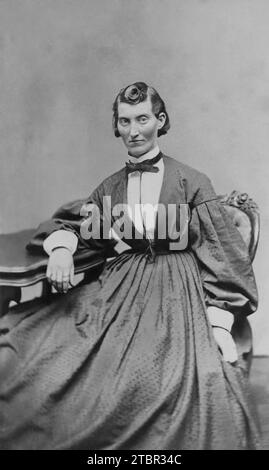 Frances Clayton, verkleidet als Frau. Um 1865. Frances Louisa Clayton, auch als Frances Clalin aufgenommen, war eine US-amerikanische Frau, die angeblich verkleidet war Stockfoto