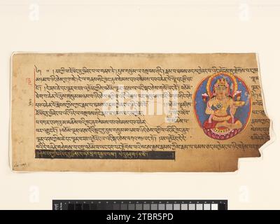 Fragment eines Prajnaparamita-Sutra-Manuskriptes Folio 2020 von Unidentified Stockfoto