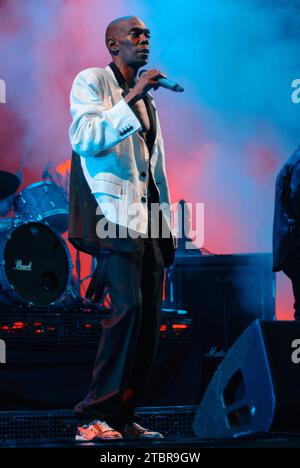 Maxi Jazz - Faithless, V2010, Hylands Park, Chelmsford, Essex, Großbritannien - 22. August 2010 Stockfoto