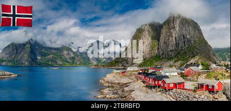 Hamnøy auf den Lofoten in Norwegen Stockfoto