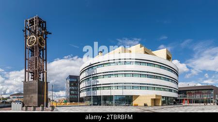 Skyline von New Kiruna in Schweden, Lappland Stockfoto