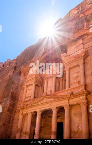 Schatzhaus in Petra in Jordanien, Asien Stockfoto