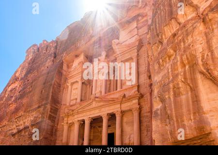 Schatzhaus in Petra in Jordanien, Asien Stockfoto