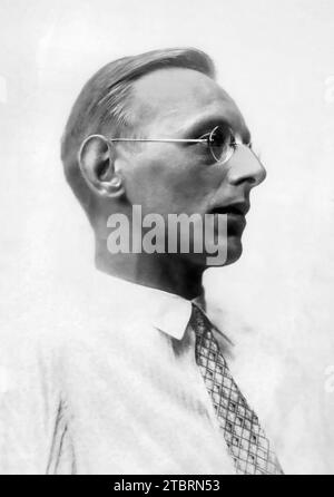 Carl Orff. Porträt des deutschen Komponisten und Musikpädagogen Carl Heinrich Maria Orff (1895–1982) von Hanns Holdt, 1940 Stockfoto