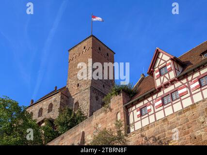 Schloss Nürnberg, Reichsschloss Nürnberg, Mittelfranken, Bayern, Deutschland, Europa Stockfoto