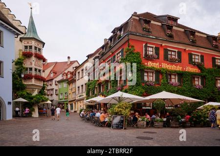 Marktplatz in Meersburg am Bodensee Stockfoto