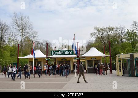 Eintritt zum Keukenhof, Lisse, Süd-Holland, Niederlande Stockfoto