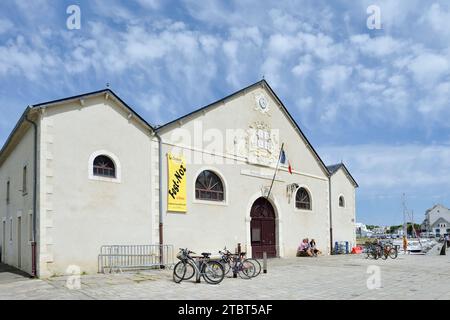 Alter Salz- und Fischmarkt Salerie Poissonnerie, Le Croisic, Loire-Atlantique, Pays de la Loire, Bretagne, Frankreich Stockfoto