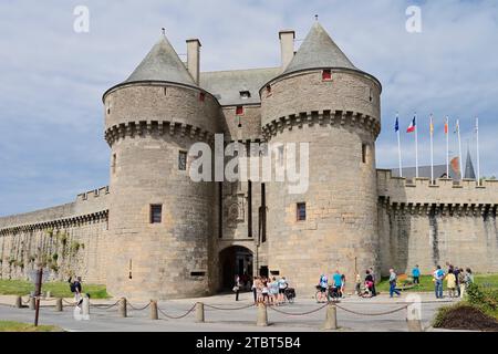 Stadttor Porte Saint-Michel, Guerande, Loire-Atlantique, Pays de la Loire, Bretagne, Frankreich Stockfoto