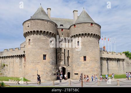 Stadttor Porte Saint-Michel, Guerande, Loire-Atlantique, Pays de la Loire, Bretagne, Frankreich Stockfoto
