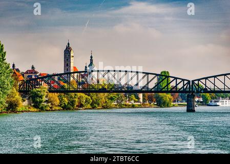 Österreich, Niederösterreich, Wachau, Stein an der Donau, Mauternbrücke Stockfoto